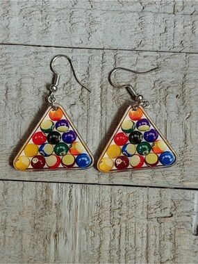 Billiards Rack Earrings